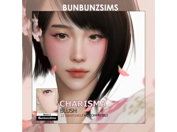 Alpha Charisma blush by BunbunzSims - The Sims 4 Custom Content