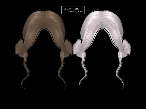 Alpha Laury Hair - The Sims 4 Custom Content