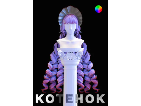 Alpha Nikki Hair 08 by kotehoksims - The Sims 4 Custom Content