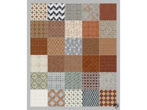 Tilly tiger Finca Artisan and Antique Floor Tiles - The Sims 3 Custom Content