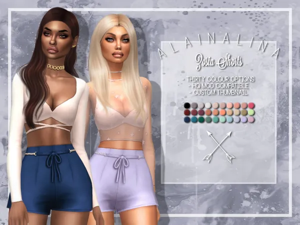 Maxis Match Zosia Shorts by alainalina - The Sims 4 Custom Content