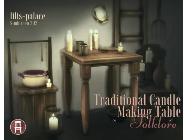 Maxis Match Traditional Candle Making Table - The Sims 4 Custom Content