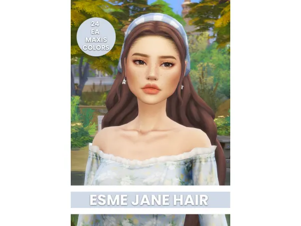 Maxis Match ESME JANE HAIR COTTAGE LIVING by Lady Simmer - The Sims 4 Custom Content