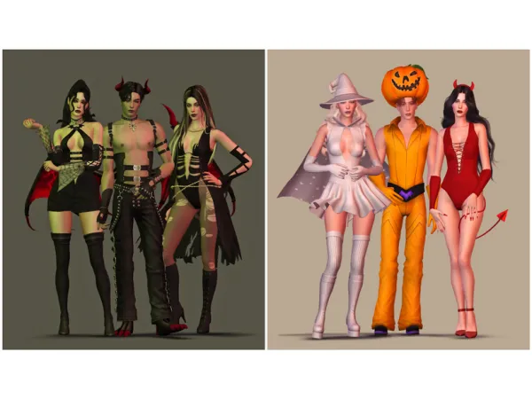 Alpha HALLOWEEN SET 1 by plazasims - The Sims 4 Custom Content