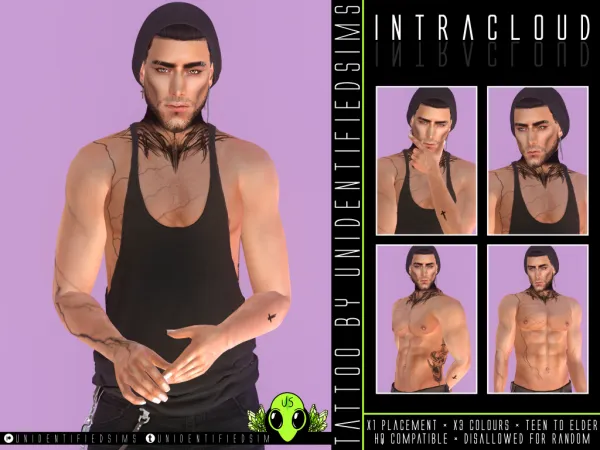 Mix Intracloud Tattoo - The Sims 4 Custom Content