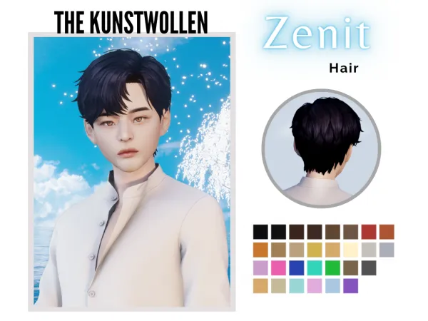 Mix Zenit hair - The Sims 4 Custom Content