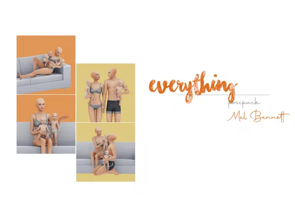Maxis Match Everything Posepack by melbennett - The Sims 4 Custom Content