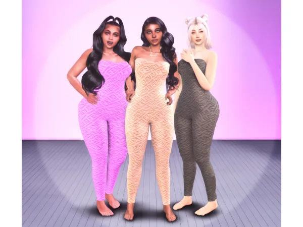 Alpha Fendi x Skims Jumpsuit by simmerkatex - The Sims 4 Custom Content