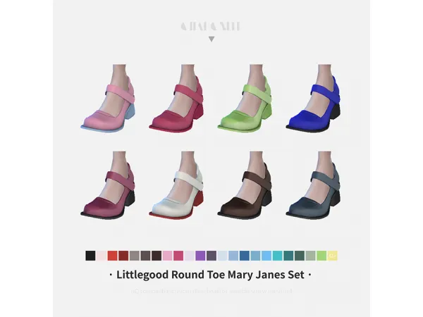Alpha Littlegood Round Toe Mary Janes by Charonlee SIMS - The Sims 4 Custom Content