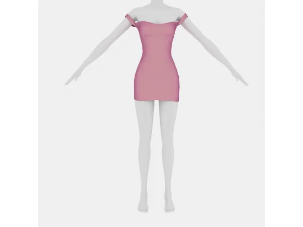 Alpha [Scarlett Bulckowisk] Chiclé Collection Short Dress - The Sims 4 Custom Content