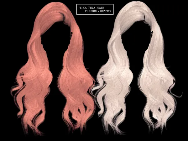 Alpha Phoenix x Grafity Tika Tika Hair - The Sims 4 Custom Content