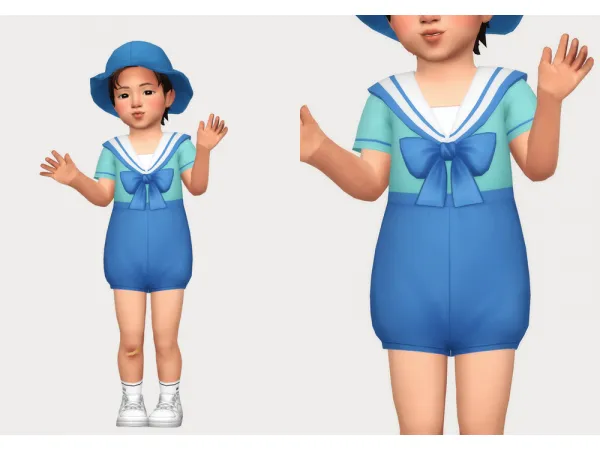 Maxis Match sailor onepiece by casteru - The Sims 4 Custom Content