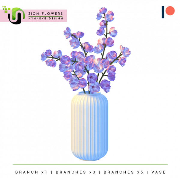 Mix Zion Flower Branches by simsfinds - The Sims 4 Custom Content