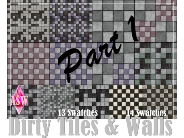 Maxis Match Dirty Tiles Walls Part 1 by Annett's Sims 4 Welt ASW - The Sims 4 Custom Content