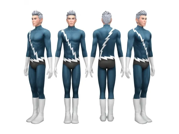 Maxis Match Marvel Quicksilver Suit - The Sims 4 Custom Content