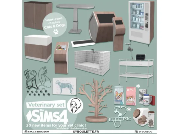 Alpha Veterinary set - The Sims 4 Custom Content