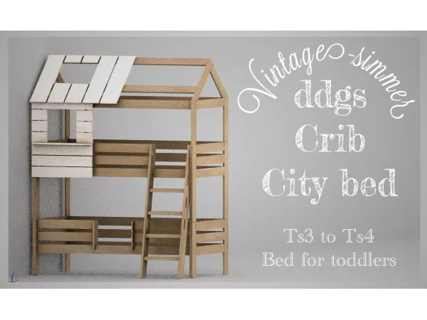 Alpha Crib City Bed - The Sims 4 Custom Content