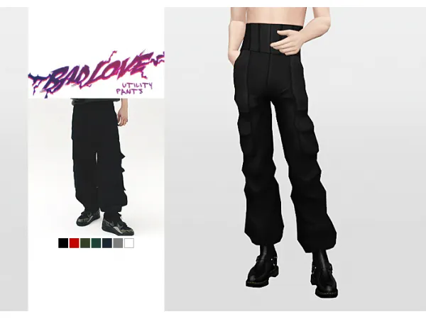 Maxis Match Bad Love Utility Pants by simsfinds - The Sims 4 Custom Content