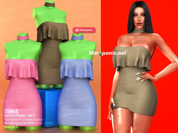 Alpha Freya Dress - The Sims 4 Custom Content