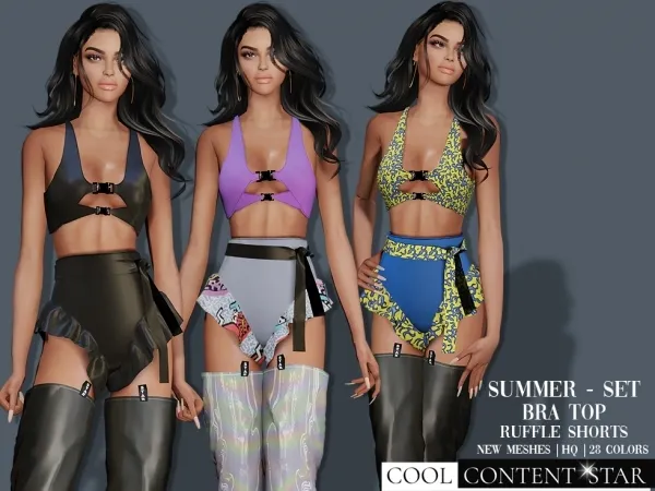 Alpha Summer set by cool content star - The Sims 4 Custom Content