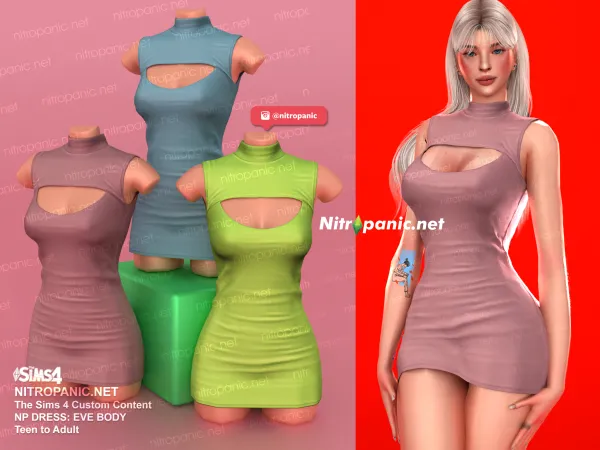 Mix NP Dress - The Sims 4 Custom Content