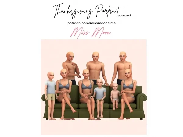 Maxis Match Thanksgiving Portrait by missmoonsims - The Sims 4 Custom Content