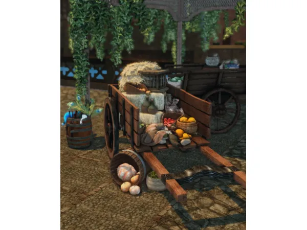 Maxis Match TheSenseMedieval Medieval Carts Set 1 - The Sims 4 Custom Content
