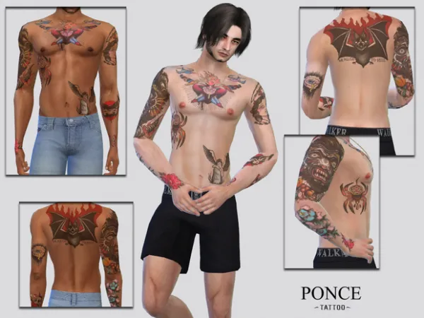 Mix Ponce Tattoo (Mick) by simsfinds - The Sims 4 Custom Content
