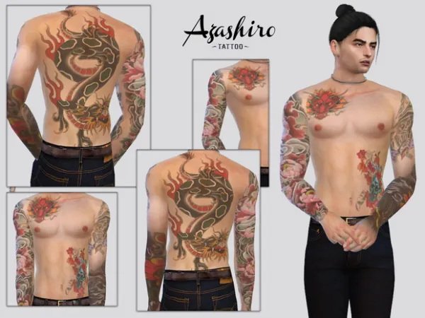 Mix Azashiro Tattoo (Mick) by McLayneSims - The Sims 4 Custom Content