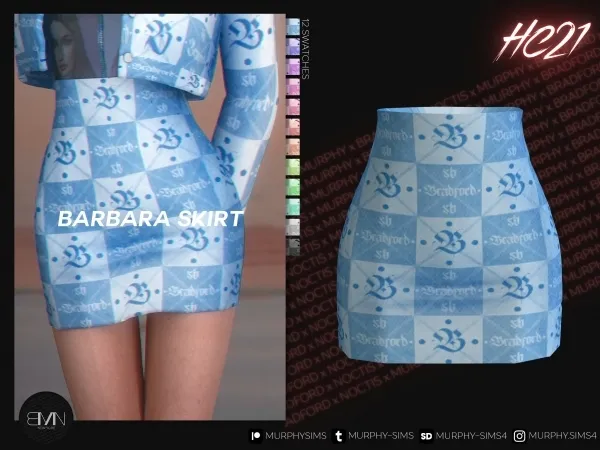 Alpha Barbara Skirt [HC21] by bradford - The Sims 4 Custom Content