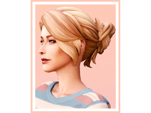 Maxis Match CUPQUAKESIMS MESSY UPDO - The Sims 4 Custom Content