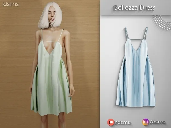 Alpha Bellezza Dress by polygoncouture - The Sims 4 Custom Content