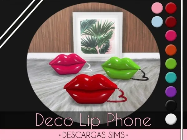 Alpha Deco Lip Phone - The Sims 4 Custom Content