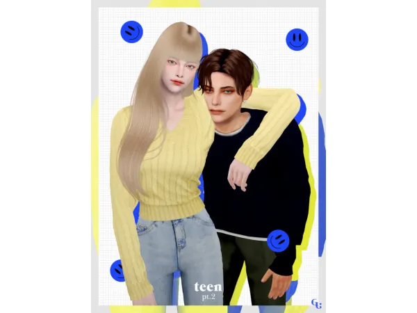 Mix [Guell] Teen pt2 - The Sims 4 Custom Content