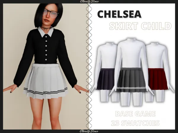 Alpha Chelsea Skirt Child - The Sims 4 Custom Content