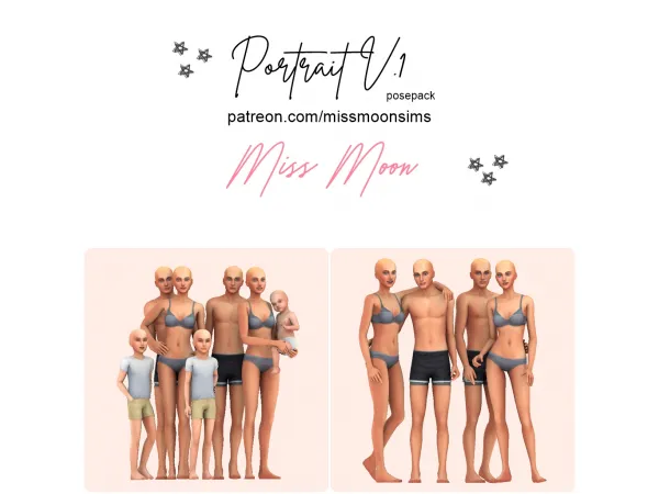 Maxis Match Portrait V1 - The Sims 4 Custom Content