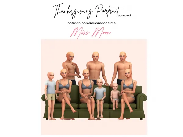 Maxis Match Thanksgiving Portrait - The Sims 4 Custom Content