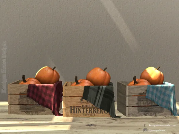 Alpha [KHD] Pumpkin Crate by Kerrigan House Designs - The Sims 4 Custom Content