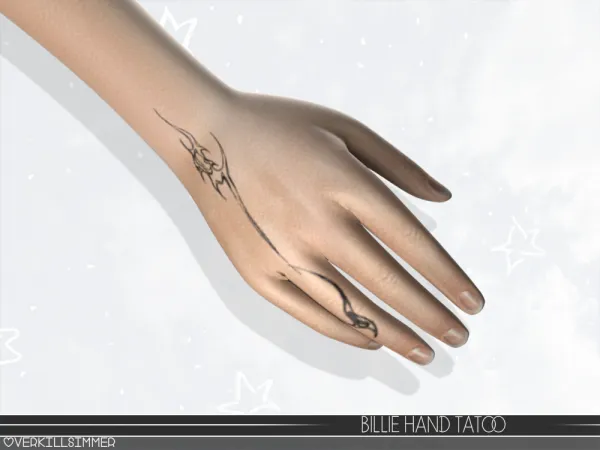 Mix Billie right hand tattoo - The Sims 4 Custom Content