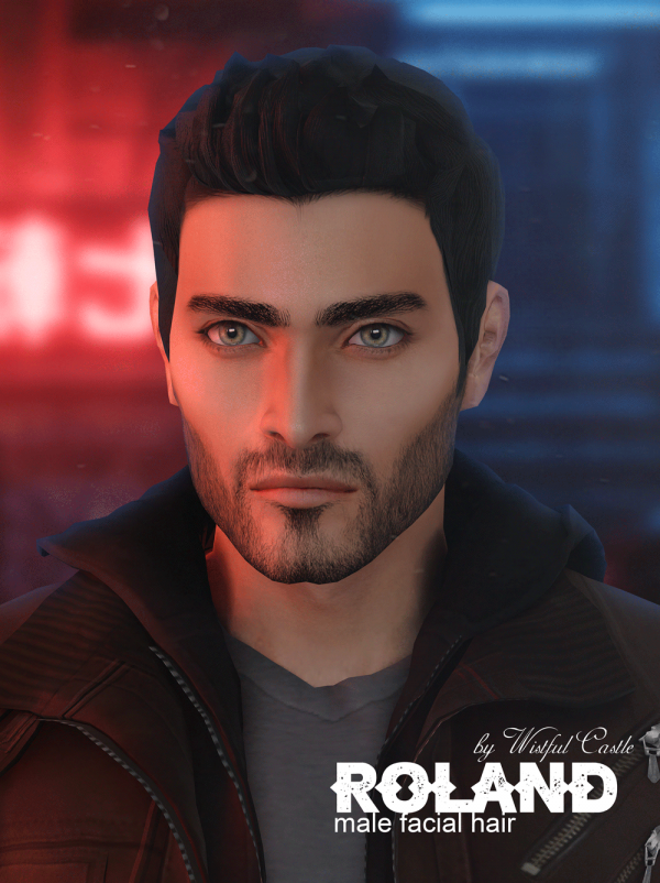 Maxis Match Roland (Facial hair) by simsfinds - The Sims 4 Custom Content