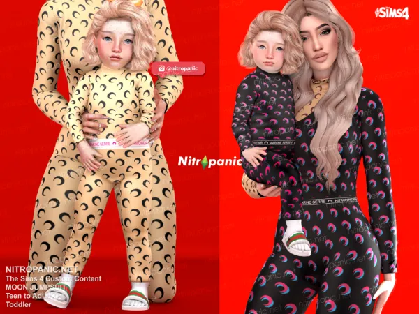 Alpha Moon Jumpsuit MARINE SERRE - The Sims 4 Custom Content