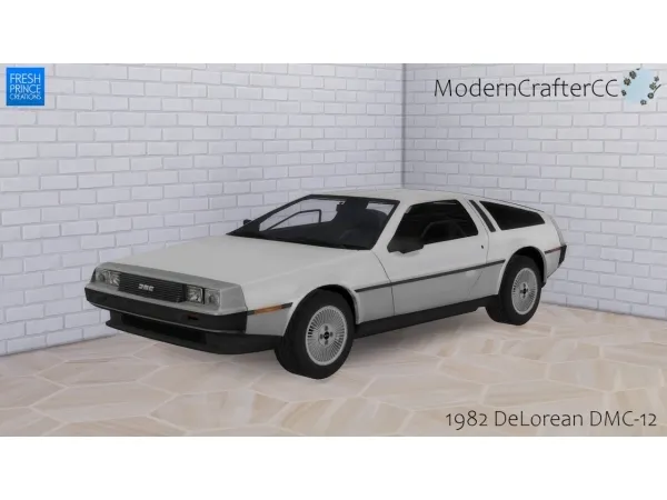 Mix 1982 DELOREAN DMC 12 - The Sims 4 Custom Content