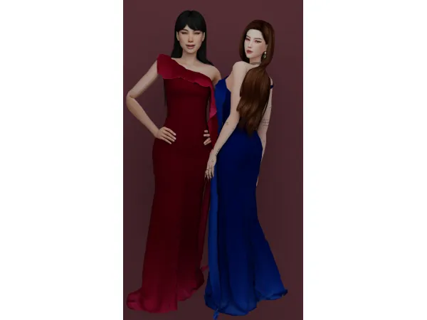 Alpha [Scarlett Bulckowisk] Gala Dress Two - The Sims 4 Custom Content