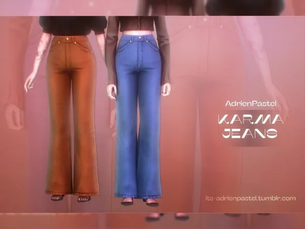 Maxis Match Karma Jeans - The Sims 4 Custom Content