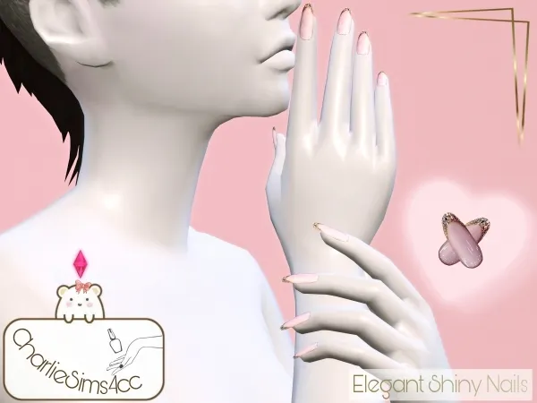 Mix Elegant Shiny Nails - The Sims 4 Custom Content