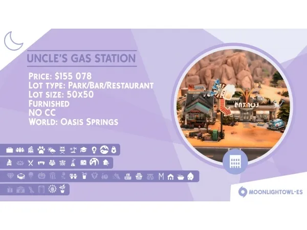 Maxis Match UNCLE'S GAS STATION - The Sims 4 Custom Content