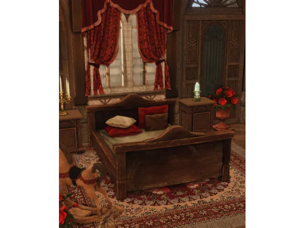 Mix TheSenseMedieval The Witcher 2 Double Bed Pillows - The Sims 4 Custom Content