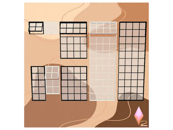 Loft Windows by Lolita - The Sims 2 Custom Content