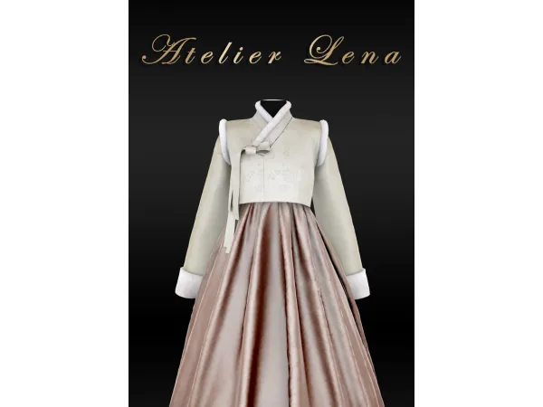Alpha [Atelier Lena] Female Winter Hanbok by Atelier Lena - The Sims 4 Custom Content