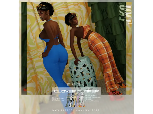 Alpha Clover Jumper by FKA - The Sims 4 Custom Content